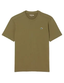 Lacoste Essentials Crew Neck Sport Tee in Olive