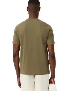 Lacoste Essentials Crew Neck Sport Tee in Olive