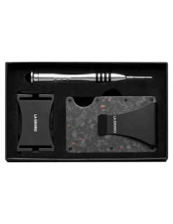 La Enviro Lorne Forged Carbon Wallet in Matte Red