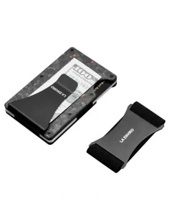 La Enviro Lorne Forged Carbon Wallet in Matte Red