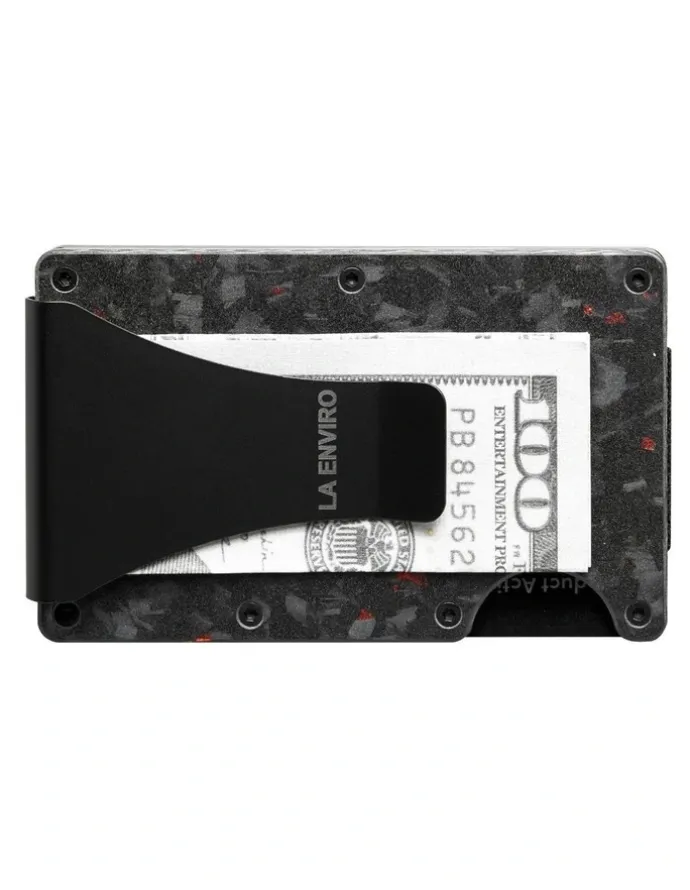 La Enviro Lorne Forged Carbon Wallet in Matte Red