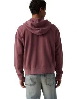 Levi's Hayes Boxy Full-Zip Sweatshirt in Post-Grunge Roan Rouge