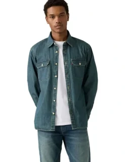 Levi's Jackson Worker Overshirt in Chopper Dark Wash
