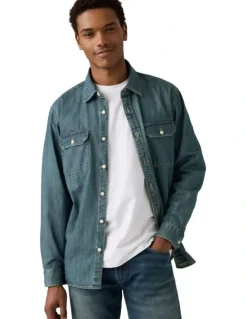 Levi's Jackson Worker Overshirt in Chopper Dark Wash