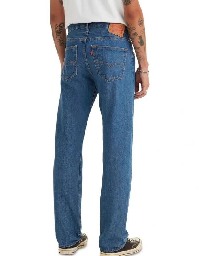 Levi's 501 Original Fit Cotton Straight Leg Jeans in Medium Stonewash