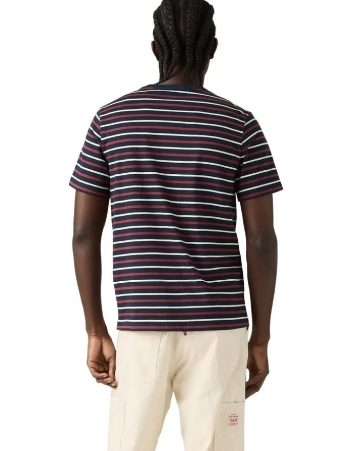 Levi's Original Housemark T-shirt in Andor Stripe Navy Blazer