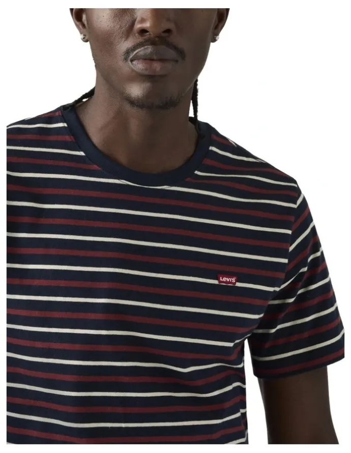 Levi's Original Housemark T-shirt in Andor Stripe Navy Blazer