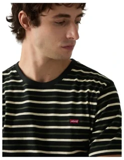 Levi's Original Housemark T-shirt in Andor Stripe Jet Black