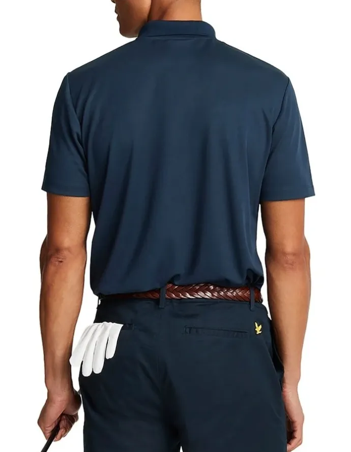 Lyle & Scott Tonal Tech Golf Polo Shirt in Dark Navy