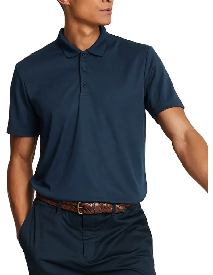 Lyle & Scott Tonal Tech Golf Polo Shirt in Dark Navy