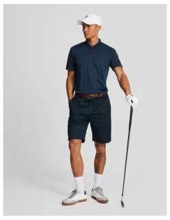 Lyle & Scott Tonal Tech Golf Polo Shirt in Dark Navy