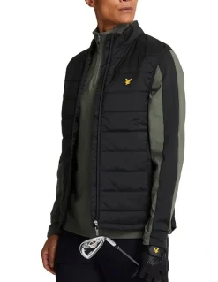 Lyle & Scott Wadded Golf Gilet Vest in Black
