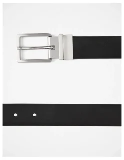 Marcs Lance Reversible Leather Belt in Black/Cognac