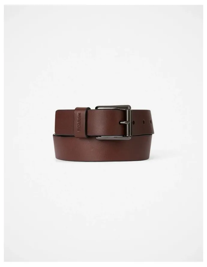 Marcs Oscar Leather Jeans Belt in Brown
