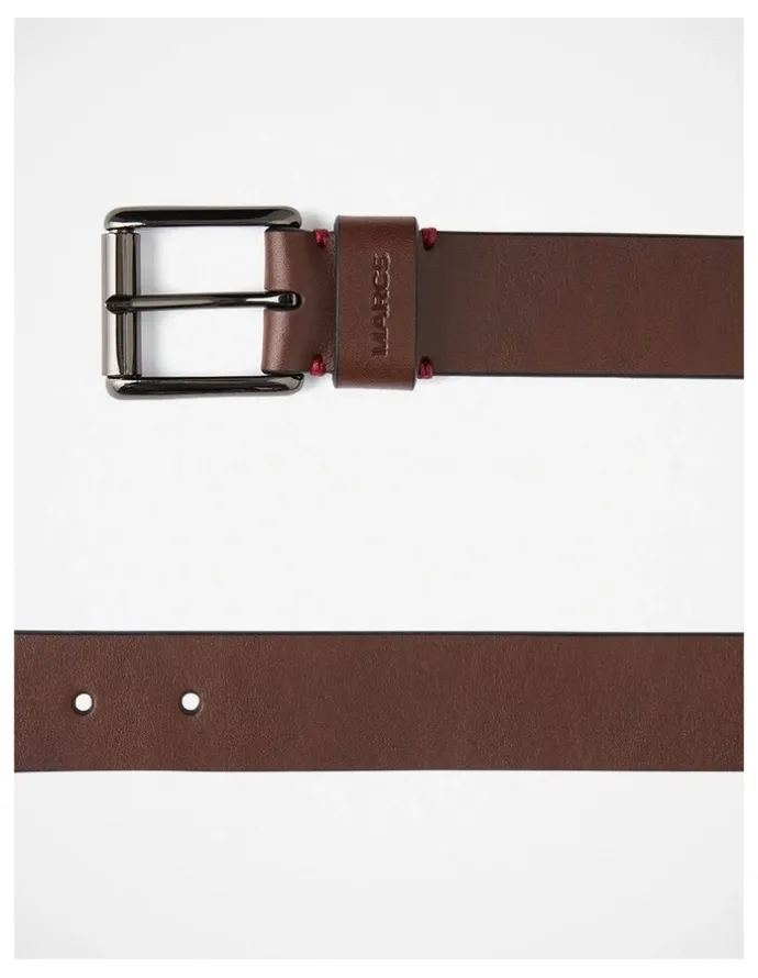 Marcs Oscar Leather Jeans Belt in Brown