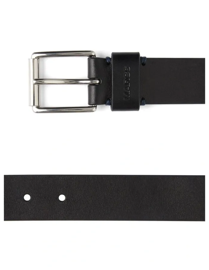 Marcs Oscar Leather Jeans Belt in Black