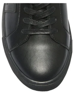 Marcs Varsity Leather Sneakers in Black