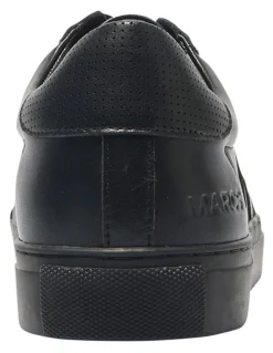 Marcs Varsity Leather Sneakers in Black