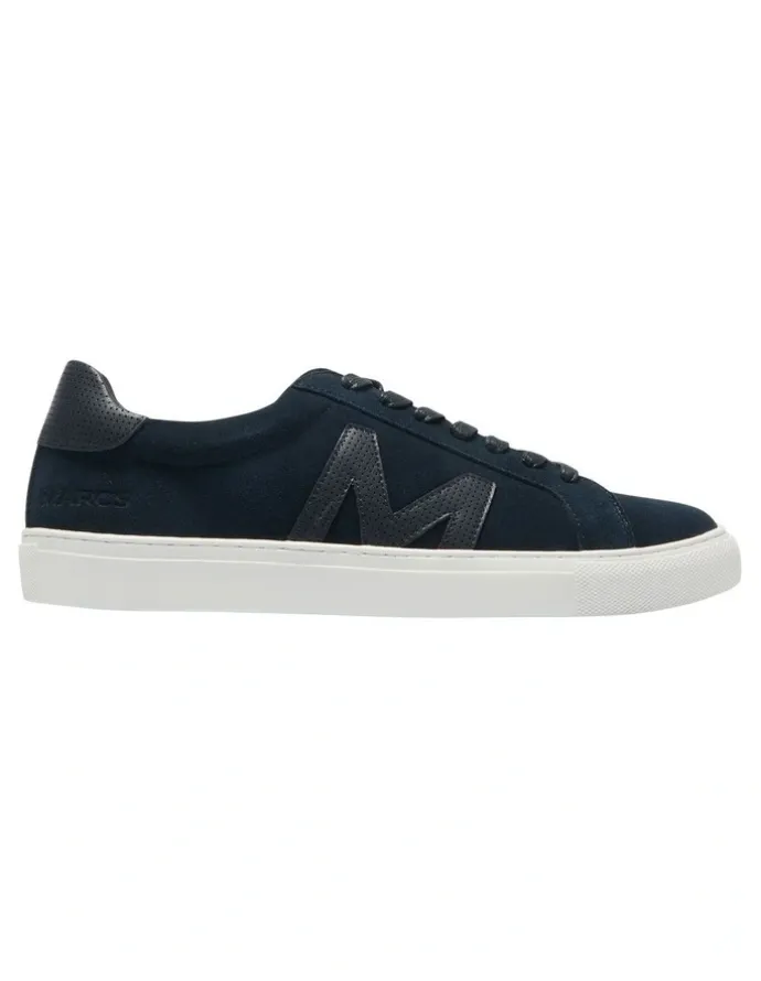 Marcs Varsity Suede Sneakers in Navy