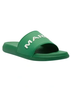 Marcs Venice Slide in Green/White