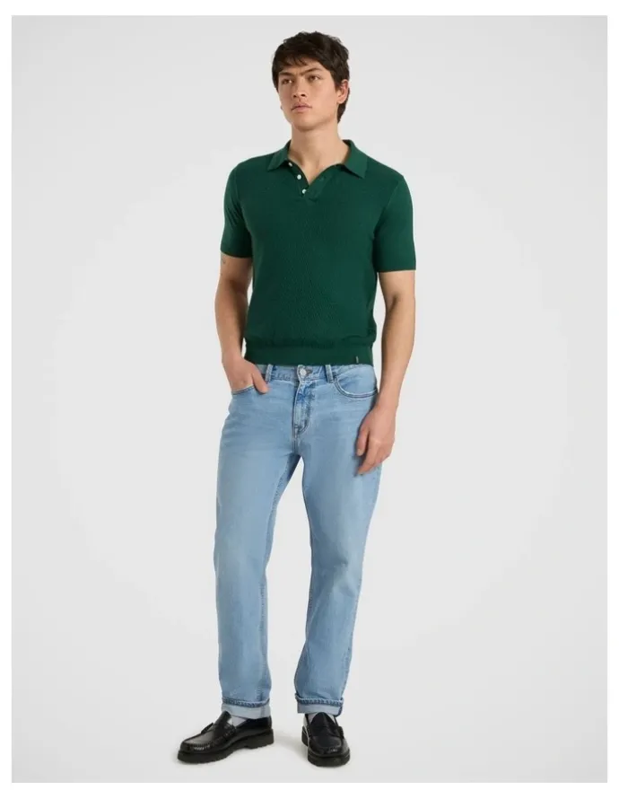 Marcs Alex Knit Polo in Racing Green