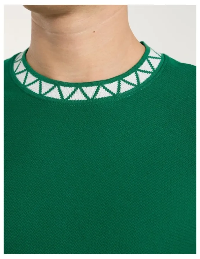 Marcs Boston Textured Tee in Racing Green