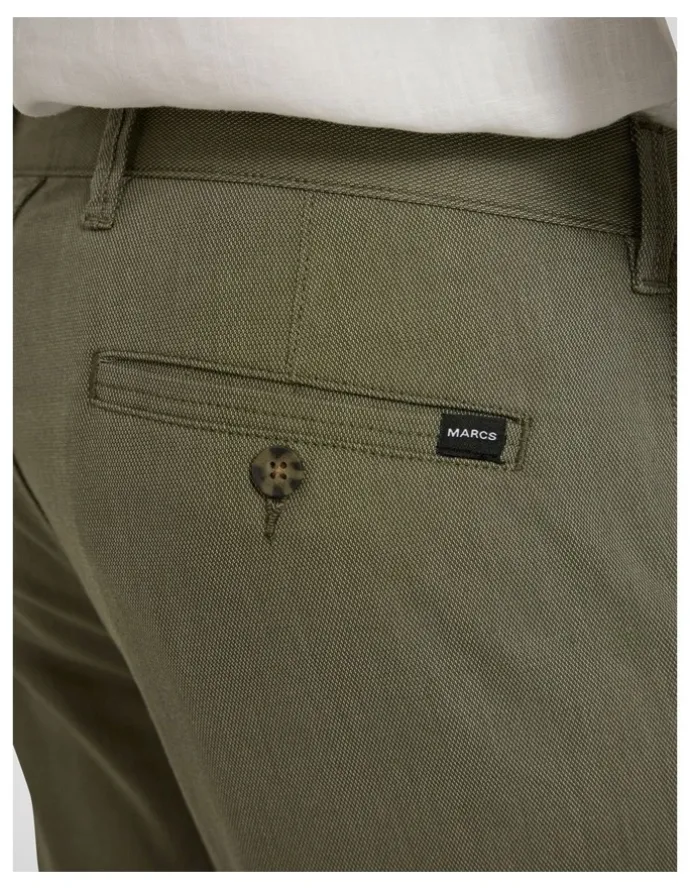 Marcs Brayden Textured Chino Pant in Dark Olive