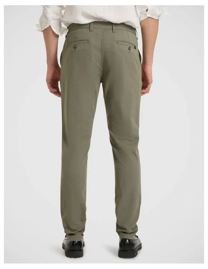 Marcs Brayden Textured Chino Pant in Dark Olive