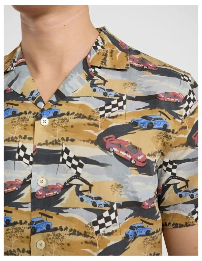 Marcs Championship Race Shirt in Blue Multi