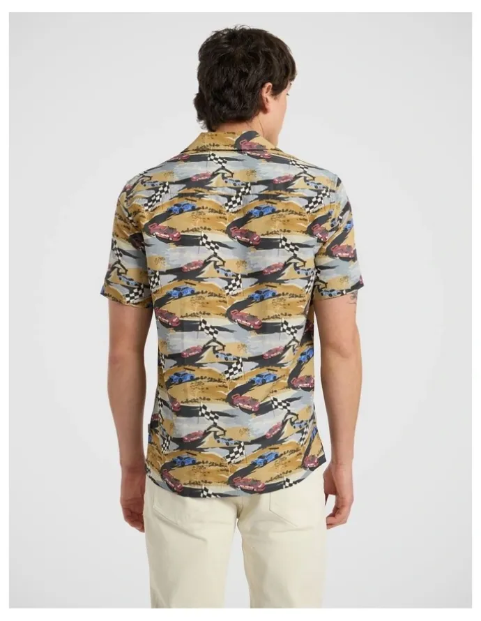 Marcs Championship Race Shirt in Blue Multi