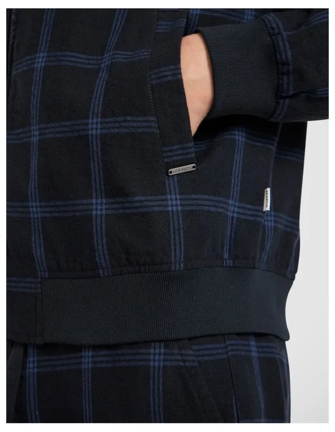 Marcs Colonel Cotton Linen Bomber in Dark Navy