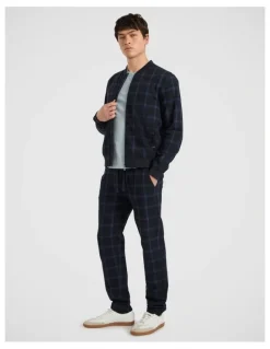 Marcs Colonel Cotton Linen Bomber in Dark Navy