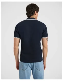 Marcs Dane Border Polo in Navy