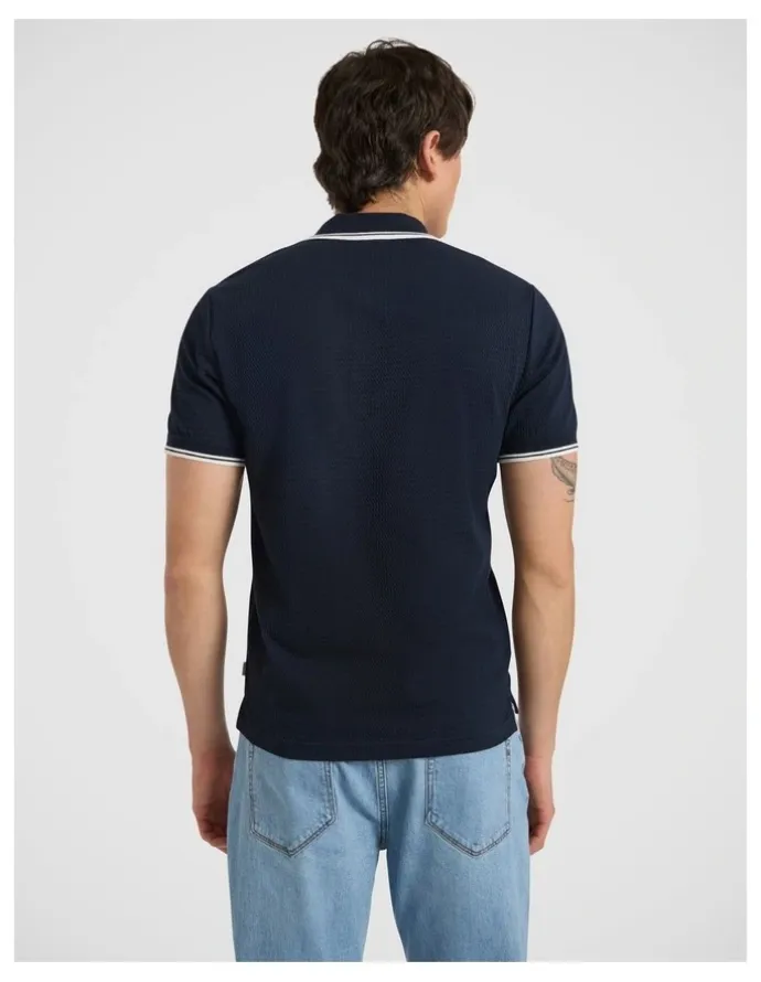 Marcs Dane Border Polo in Navy