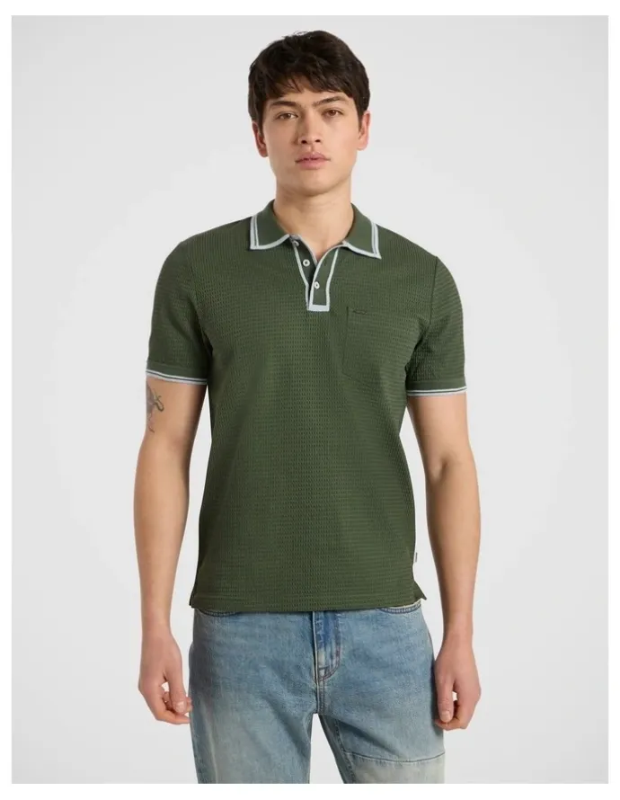 Marcs Dane Border Polo in Thyme