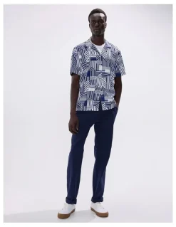 Marcs Dave Slim Fit Pant in Navy