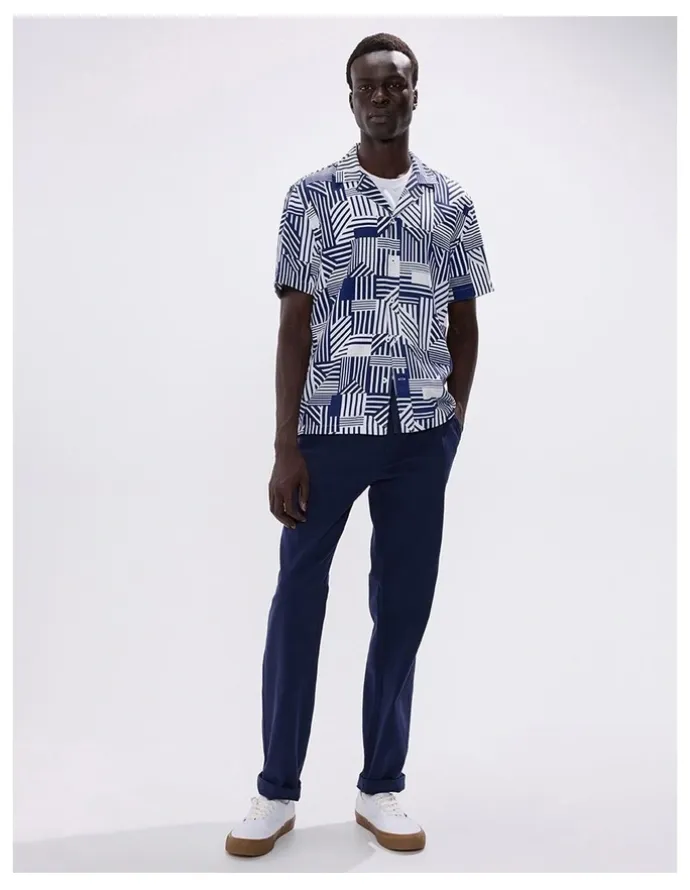 Marcs Dave Slim Fit Pant in Navy