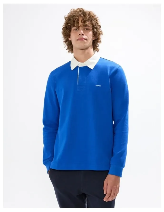 Marcs Dennis Rugby Top in Azure Blue