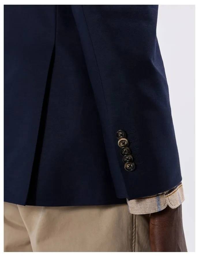 Marcs Evan Cotton Twill Blazer in Navy