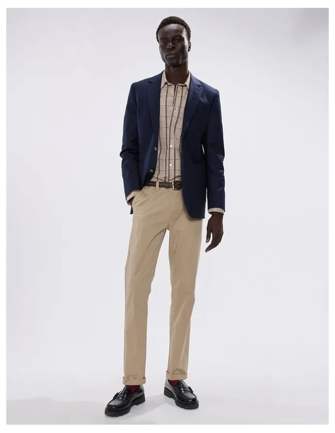 Marcs Evan Cotton Twill Blazer in Navy