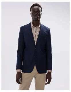 Marcs Evan Cotton Twill Blazer in Navy