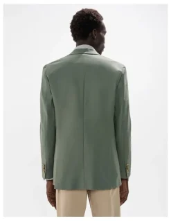 Marcs Evan Cotton Twill Blazer in Agave Green