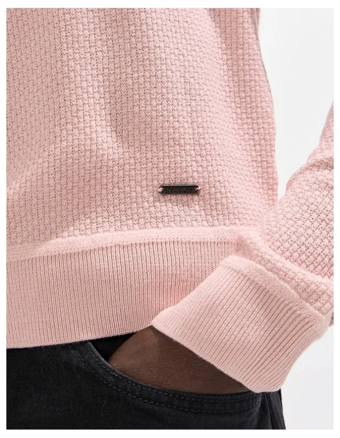 Marcs Gordon Textured Merino Knit in Stucco Pink