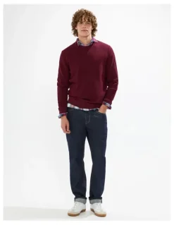 Marcs Gordon Textured Merino Knit in Fig