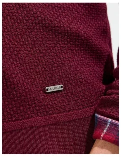 Marcs Gordon Textured Merino Knit in Fig