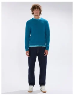 Marcs Gordon Textured Merino Knit in Dark Teal