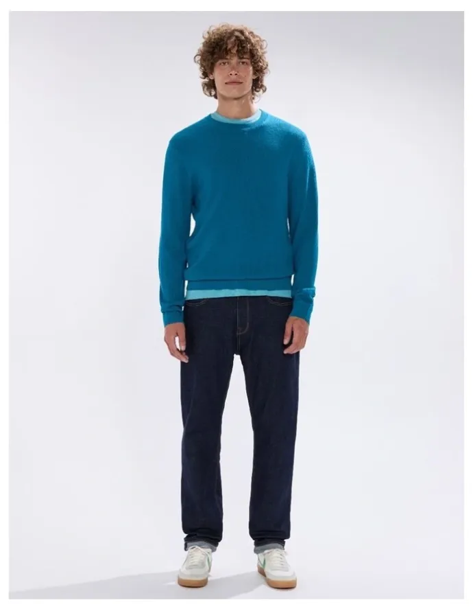 Marcs Gordon Textured Merino Knit in Dark Teal