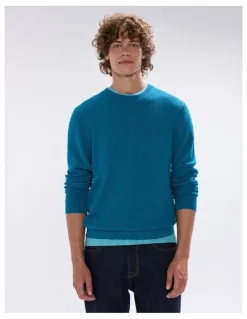 Marcs Gordon Textured Merino Knit in Dark Teal