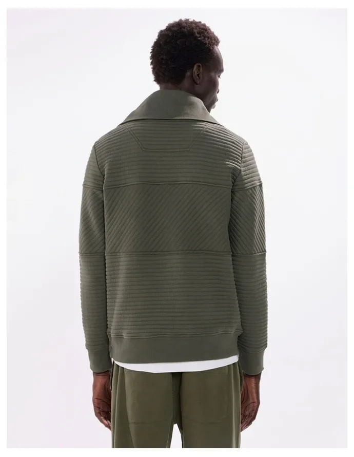 Marcs Helme 1/4 Zip Sweat in Agave Green