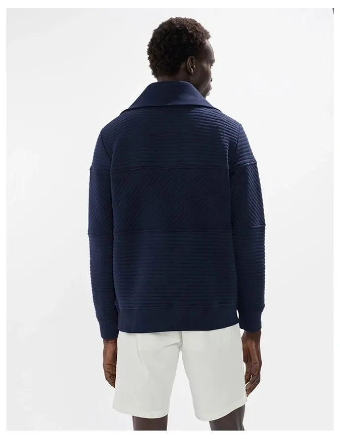 Marcs Helme 1/4 Zip Sweat in Navy